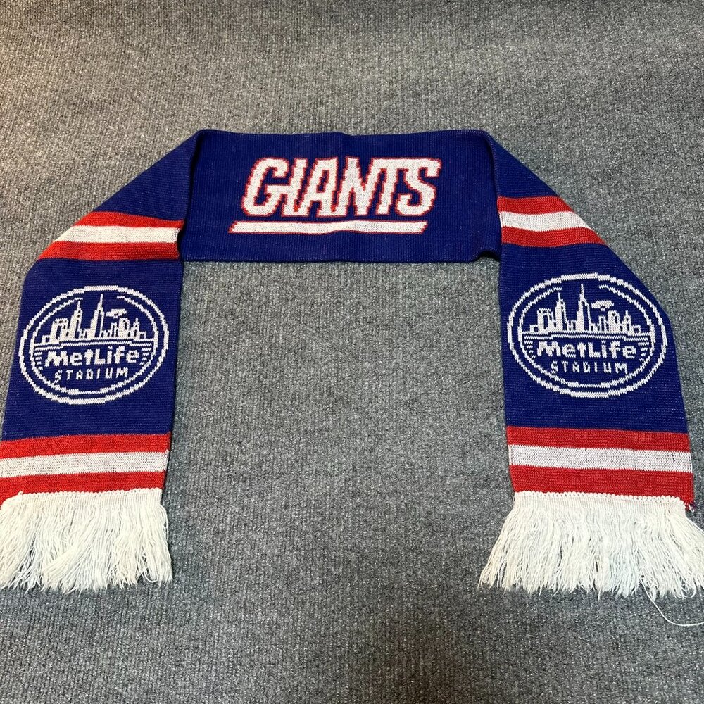 New York Giants Scarf NFL Football MetLife Stadium Blue White Red